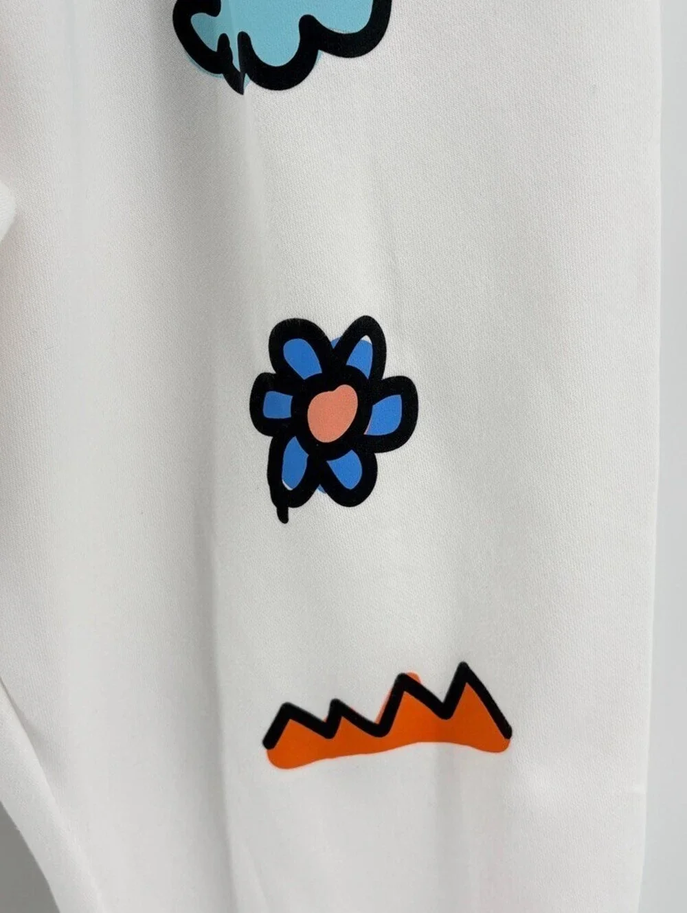 Nike Sportswear Doodleglyph Graphic White Fleece Jogger Sweatpants XXL